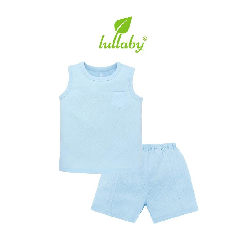 Đồ bộ sát nách Lullaby cho bé trai NH83B Xanh