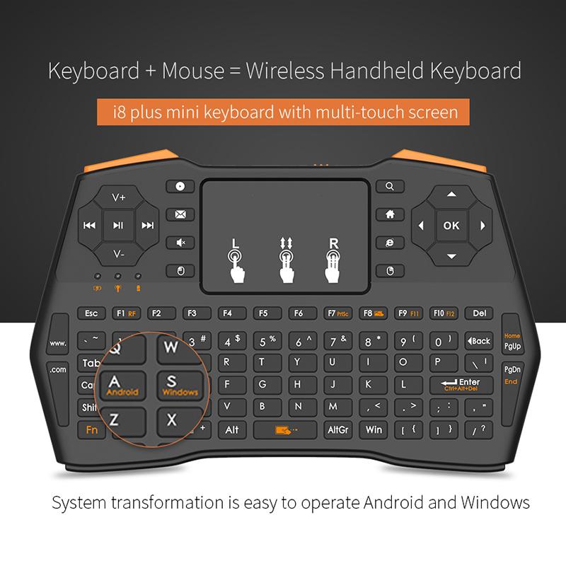 Mini Không Dây Bàn Phím 2.4GHz Remote Điều Khiển Bàn Di Chuột Cho Smart Tivi Máy Tính Bảng Laptop Xbox 360 PS4 bàn Phím
