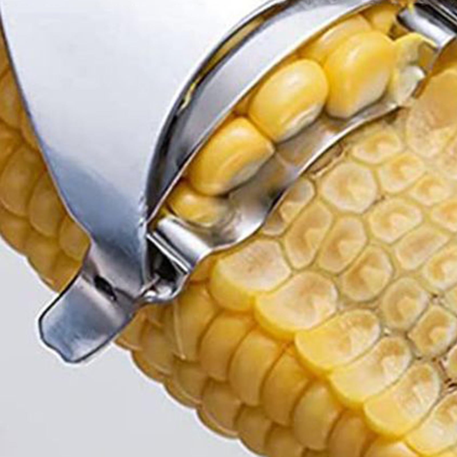 Corn Peeler,Kitchen Gadget,Stainless Steel Corn Thresher with Handle,Corn Stripper Corn Cob Stripper Tool,Thresher Corn Cutter from the Cob