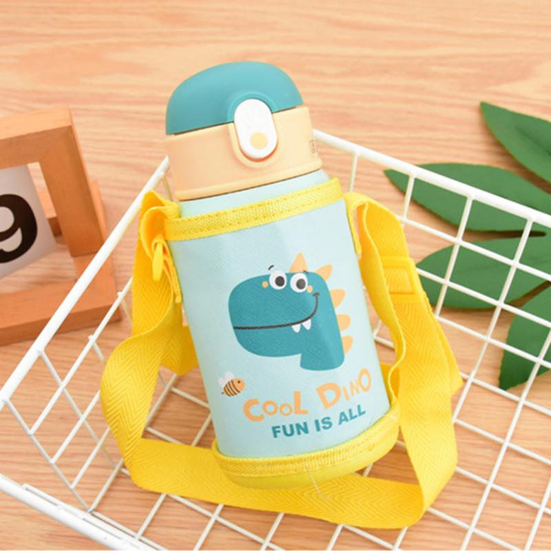 400Ml Trẻ Em Inox Ống Hút Giữ Nhiệt Cốc Tập Uống Có Ốp Lưng Hoạt Hình Chống Rò Rỉ Chân Không Trẻ Nhiệt Nước thermocup