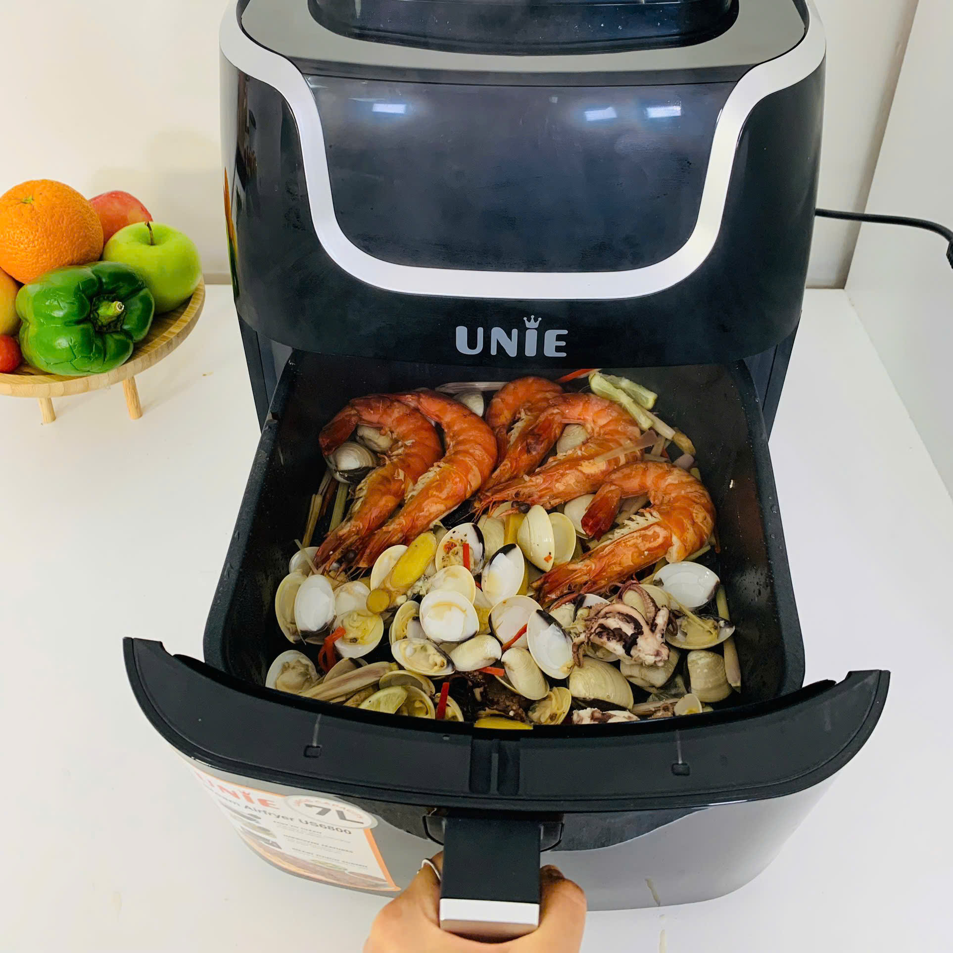 [Hàng chính hãng] Nồi chiên hơi nước Unie Steam US6800 - Dung tích 7L chiên- hấp thả ga cho cả gia đình