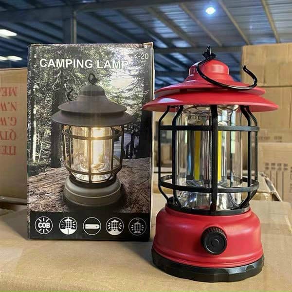 Đèn Măng Xông LED, Đèn Cắm Trại Dã Ngoại, Đèn Treo Lều, Đèn Retro Phong Cách Cổ Điển Pin Sạc Siêu Sáng - Hàng Chính Hãng
