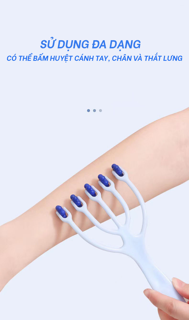 Dụng Cụ Massage Đầu, Ấn Huyệt Tay Chân, Vai Gáy Giúp Lưu Thông Máu, Hạn Chế Căng Thẳng-Giao Màu Ngẫu Nhiên