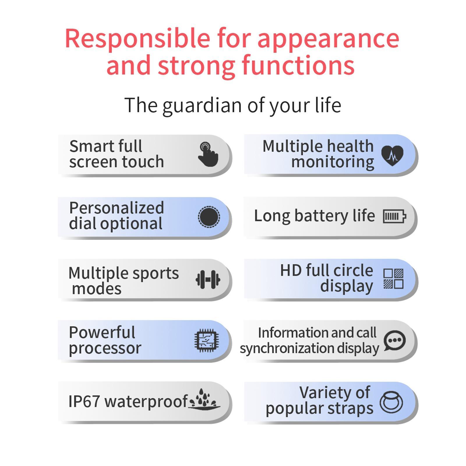 Smart Watch CF80 Heart Rate Blood Pressure Tracker