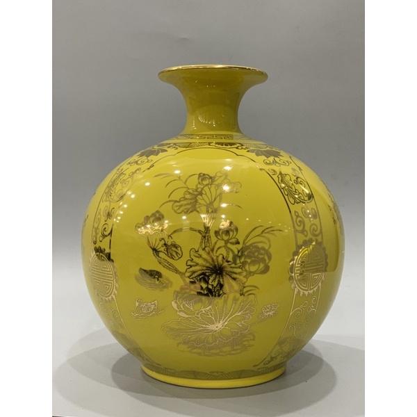 Bình hút lộc tứ cảnh vẽ vàng-cao 27,30,35,40cm