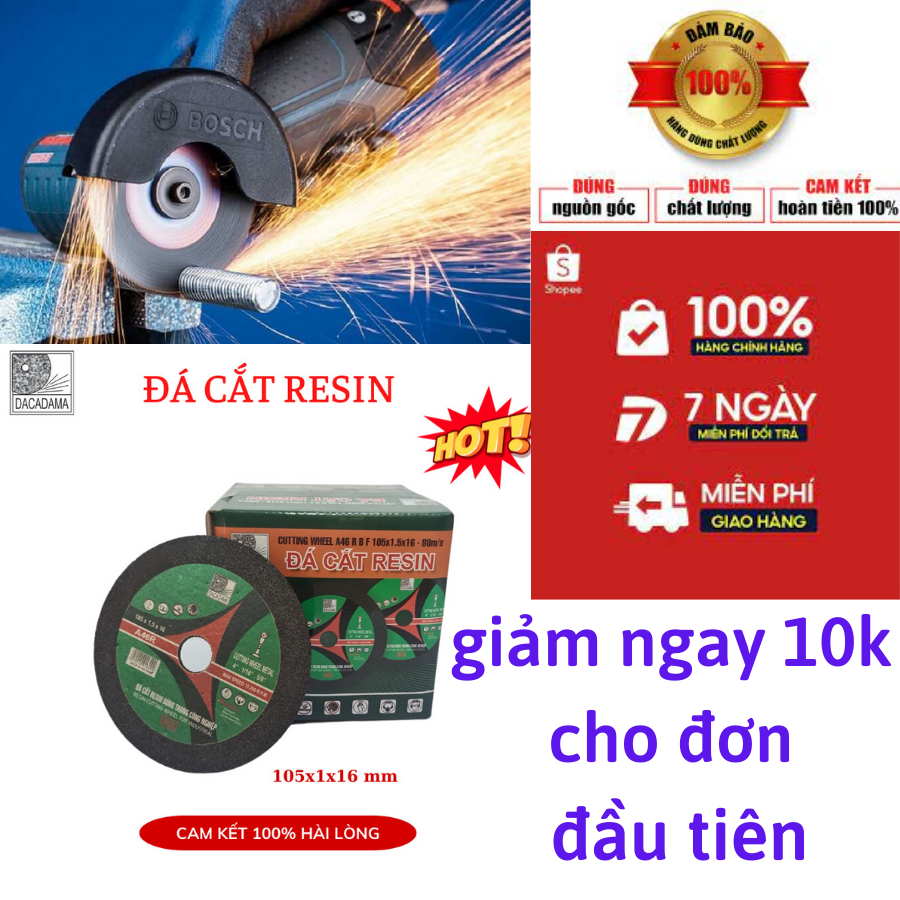 Đá cắt sắt, đá cắt kim loại, đá cắt inox RESIN 1 tấc Chuyên Cắt săt thép, kim loại, inox