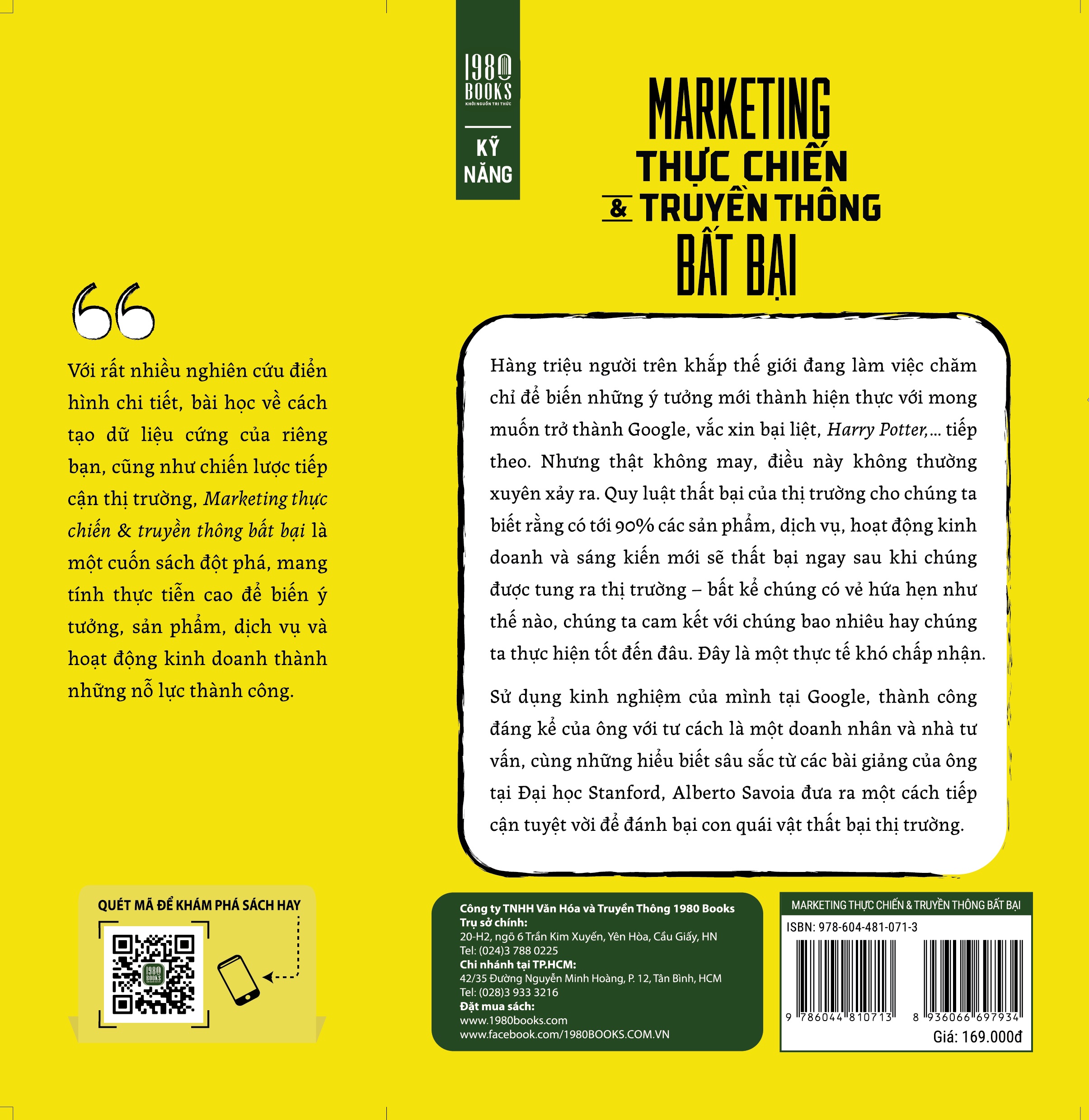 Sách - Marketing Thực Chiến Và Truyền Thông Bất Bại - Alberto Savoia