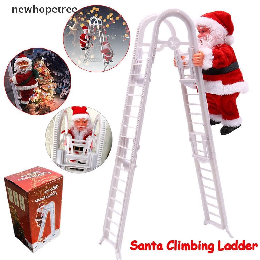 TẶNG PIN Đồ chơi ông già NOEL leo thang gập quà tặng giáng sinh hoặc phụ kiện trang trí Noel ngày lễ giáng sinh