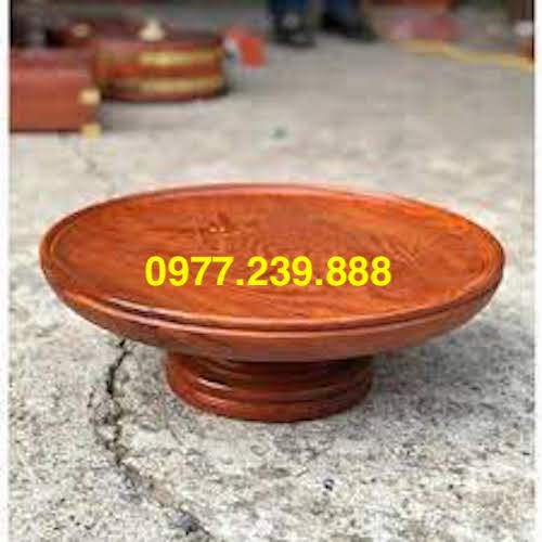 Mâm bồng bằng gỗ hương đk 30cm
