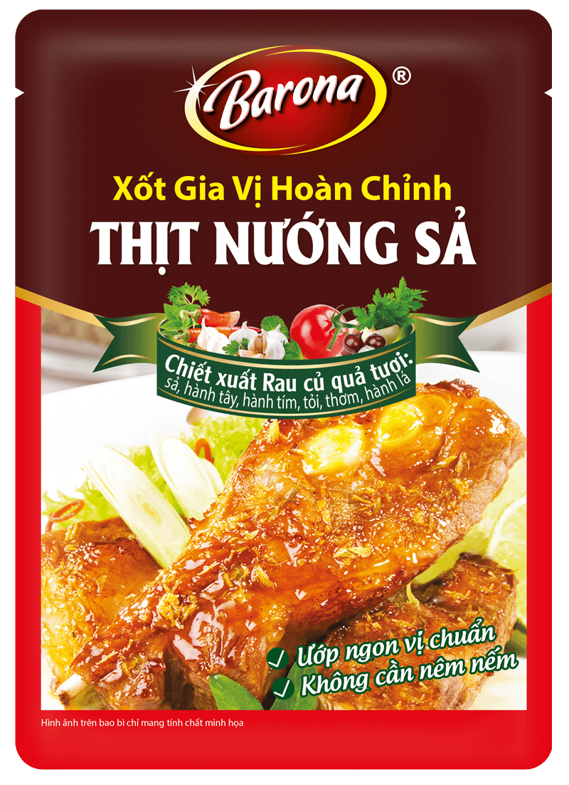 Xốt Gia Vị Hoàn Chỉnh BARONA - Thịt Nướng Sả 80g