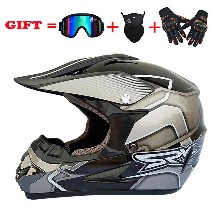 Phong cách mới nhất xe máy mũ bảo hiểm off-road mũ bảo hiểm bốn mùa nam mũ bảo hiểm off-road mũ bảo hiểm nhỏ với kính găng tay mặt nạ