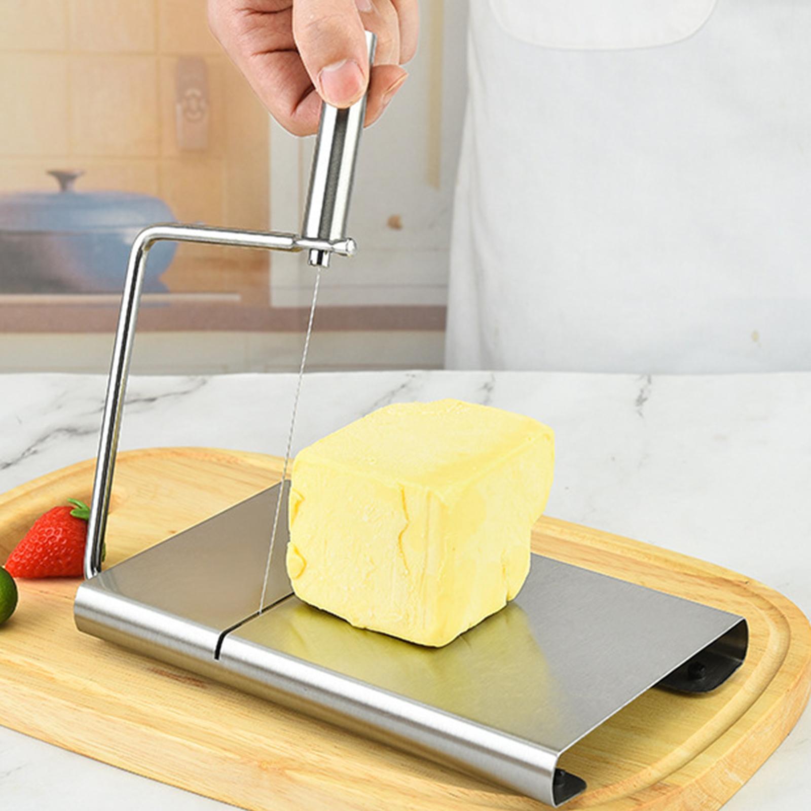 Wire Cheese Slicer Heavy Duty Cheese Cutter Board for Kitchen Restaurant Bar