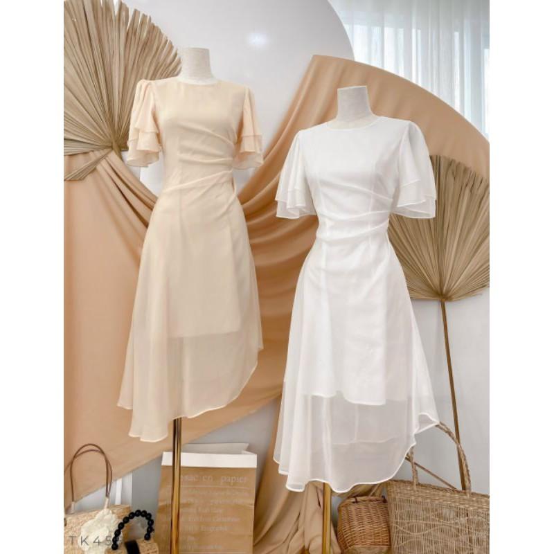 Đầm dự tiệc nhún eo tay bèo siêu xinh Sisi Dress
