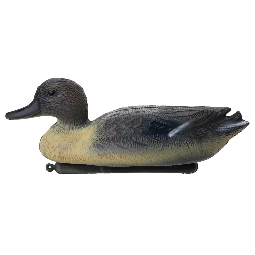 4xPE Lifelike Floating 14" Hunting Shooting Male/Drake Duck Decoy Green/Yellow Yellow
