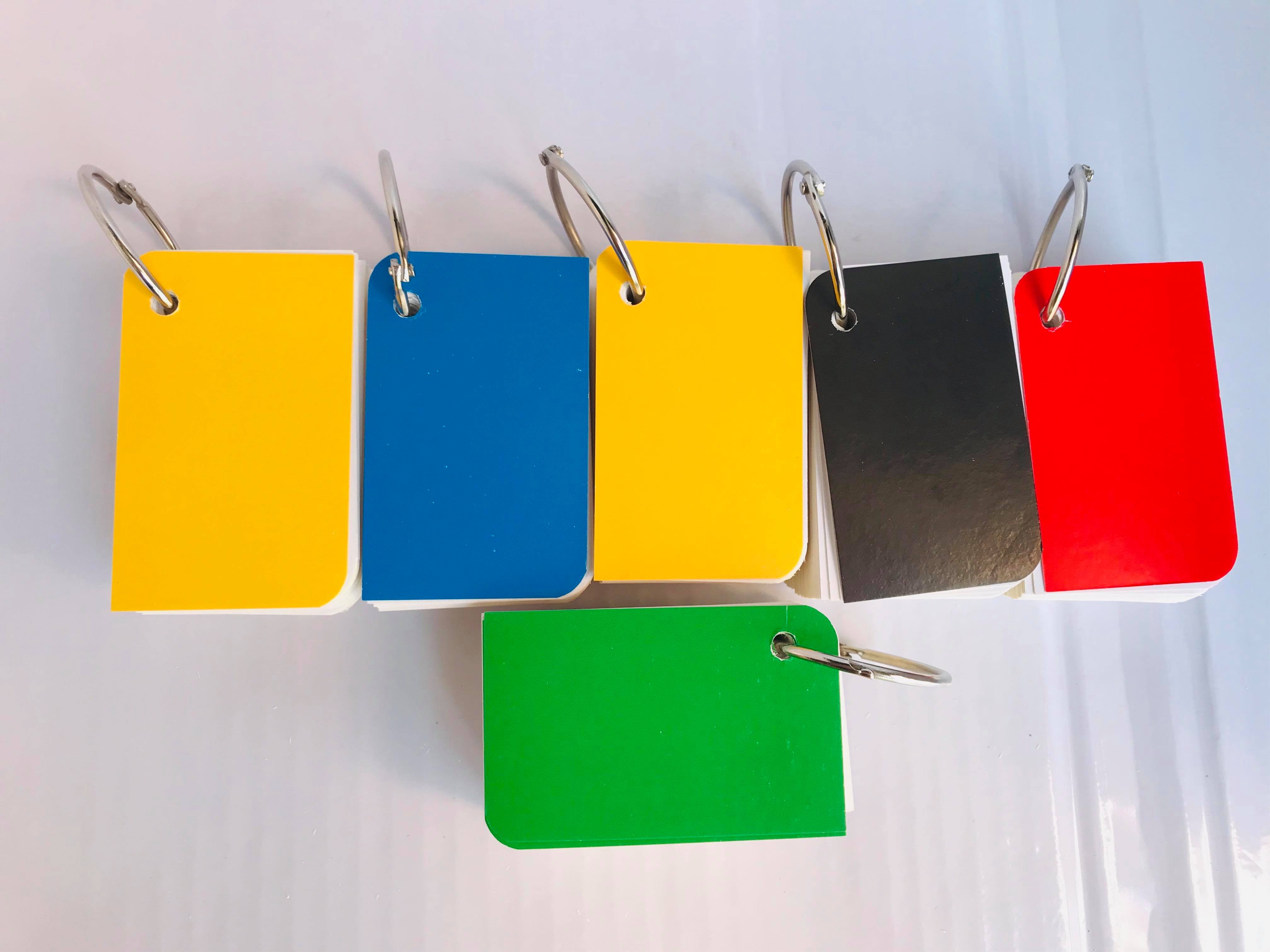 COMBO 2 tập flashcard trắng chiếc lá siêu dễ thương. Flashcard thẻ học từ vựng tiếng anh nhật hàn trung cao cấp | Bộ thẻ học tiếng nước ngoài tặng kèm khoen