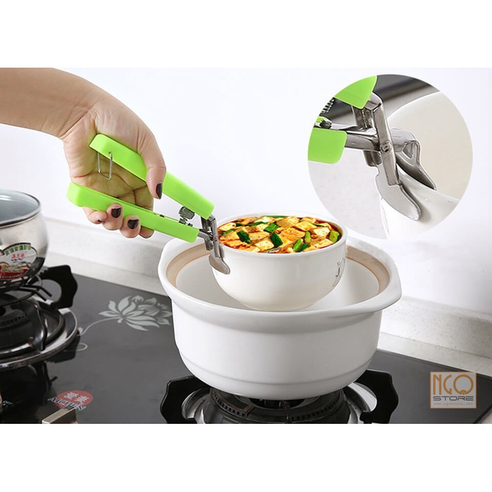 Dụng cụ gắp đồ nóng ,kẹp gắp thức ăn nóng cao cấp bằng inox ,chống phỏng tay , nhỏ gọn tiện lợi