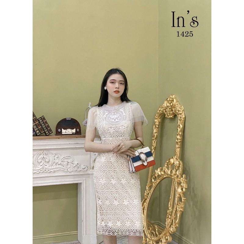 Váy ren body tay lưới