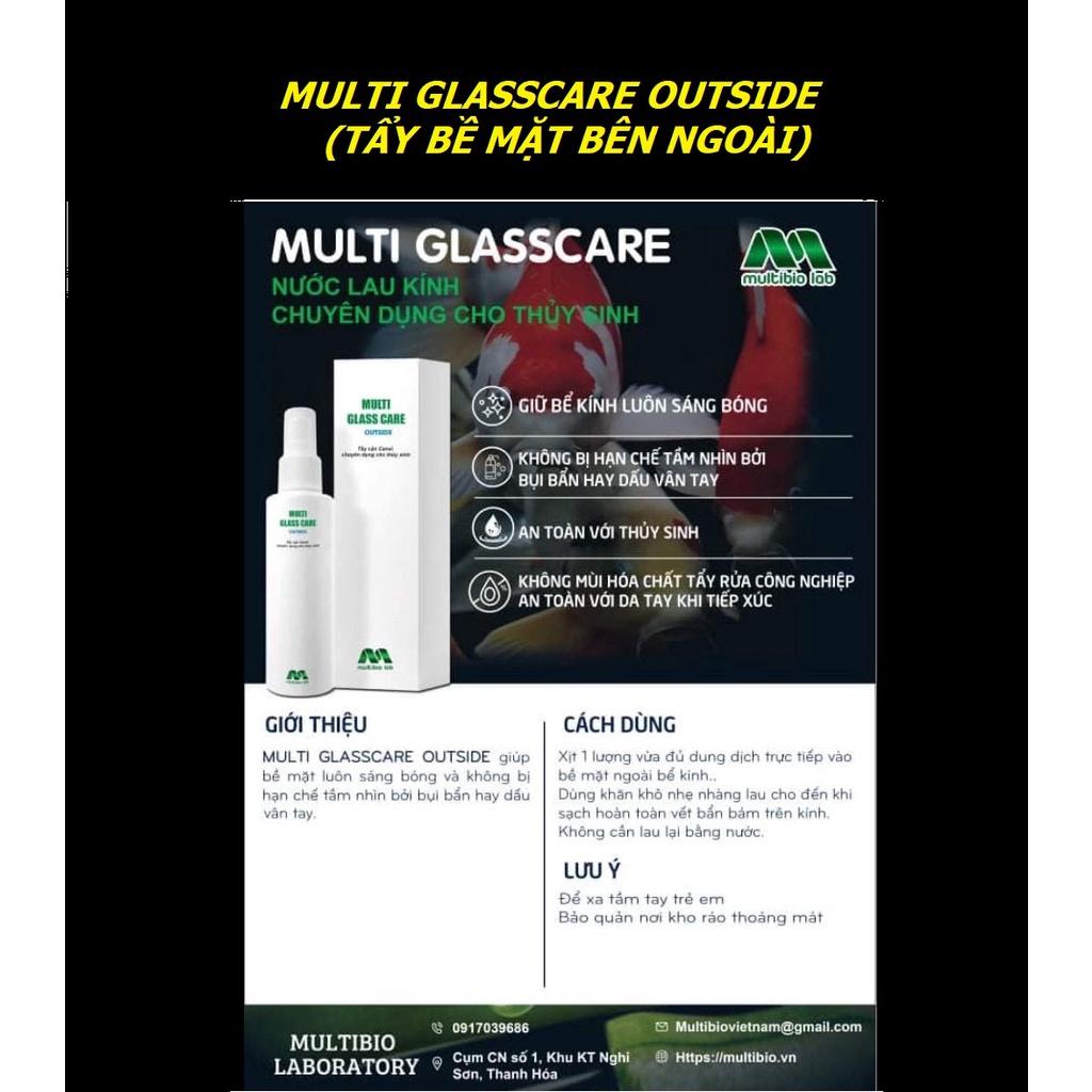 Dung dịch vệ sinh mặt kính MULTI GLASSCARE - Chuyên tẩy cặn canxi, làm sạch cho bể thủy sinh, bể cá cảnh-shopleo