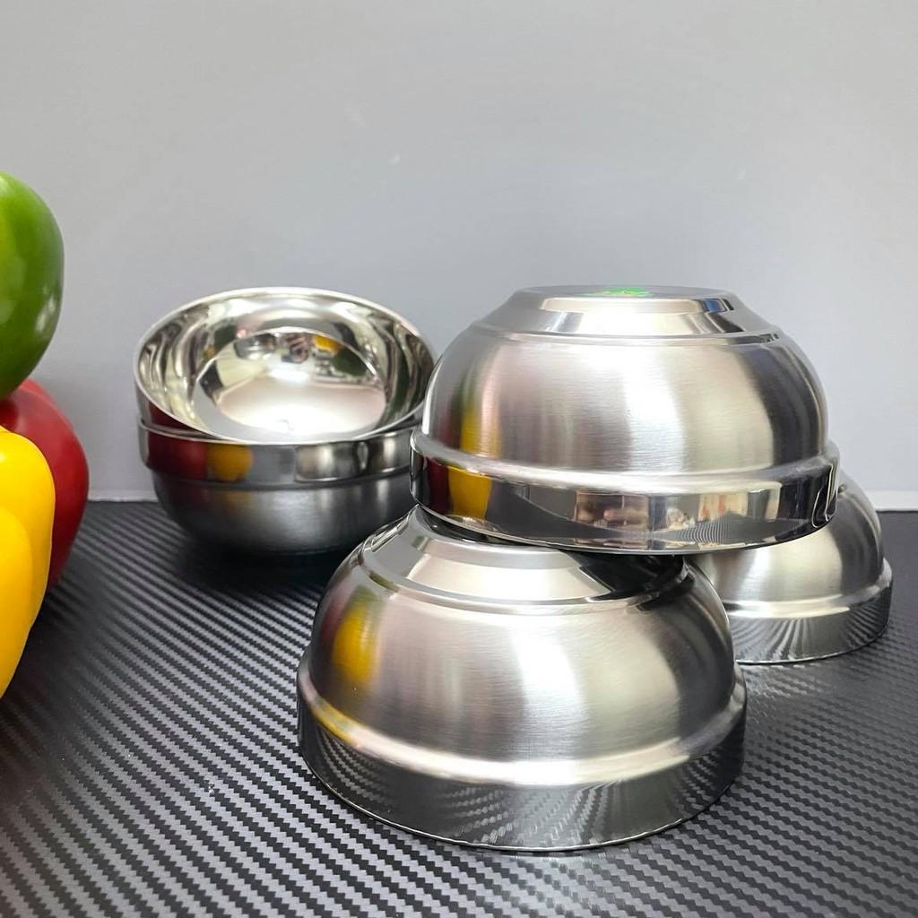 COMBO 5 CHÉN INOX 2 lớp CÁCH NHIỆT CAO CẤP - Bộ 5 Chén Bát chất liệu 100% INOX, với kiểu dáng Hàn Quốc SANG TRỌNG.