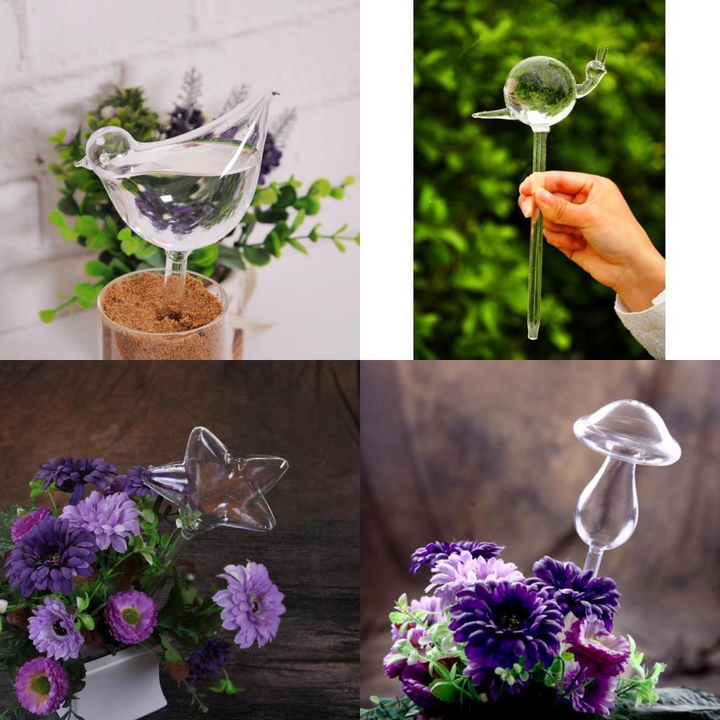 3pcs Self Watering Devices for Garden Home, Automatic Glass  Mushroom
