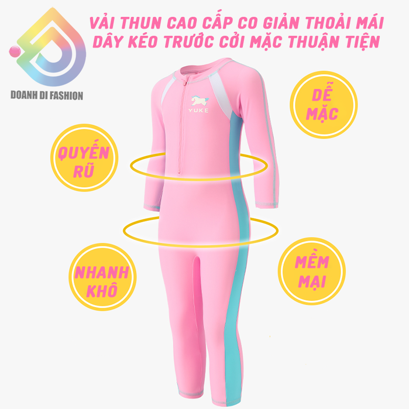 Đồ Bơi Trẻ Em Cao Cấp Yuke , quần áo bơi nam nữ, thời trang mùa hè, phù hợp nhiều lứa tuổi, bé trai, bé gái