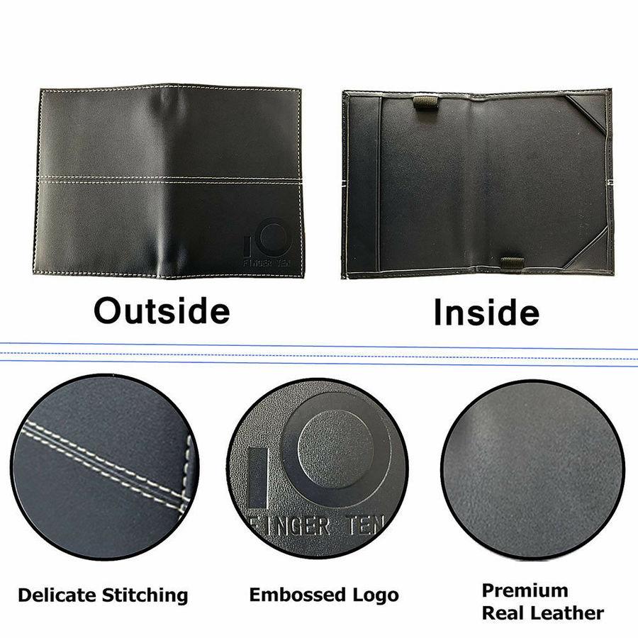 Deluxe Golf Score Chủ thẻ Sân Sân Sách Bìa PU Leather Color: Brown