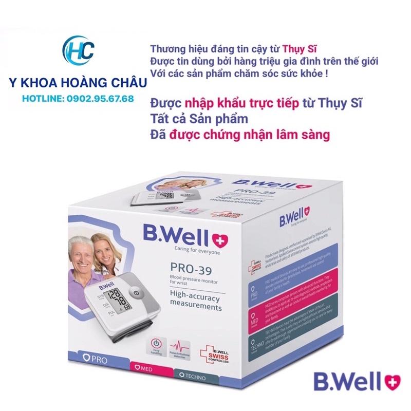 Máy đo huyết áp cổ tay điện tử tự động B.Well Pro 39 (Nhập  Thụy Sỹ)