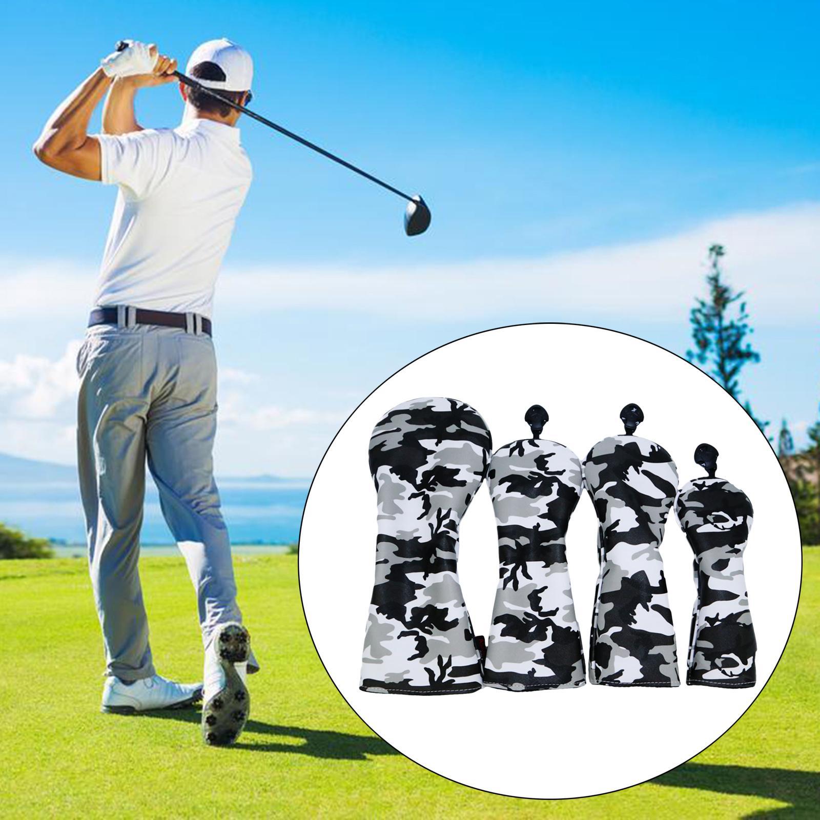 Golf Wood Headcover Set Driver Fairway Club Head Covers 4PCS 3 5 UT