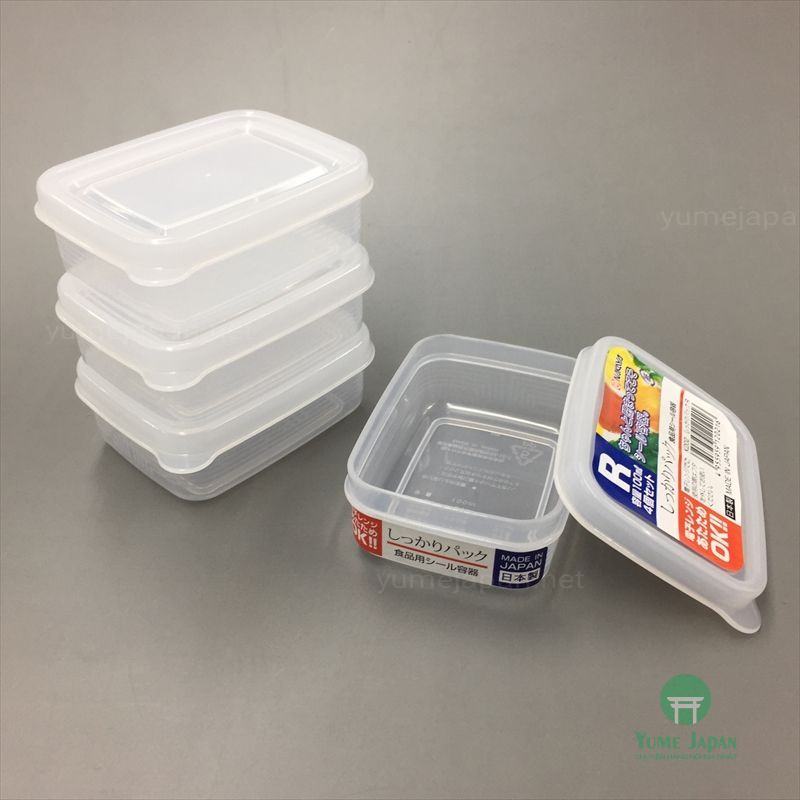 Combo 02 Set hộp nhựa Nakaya 100ml bảo quản thức ăn trong rủ lạnh, có nắp mềm - Nội địa Nhât