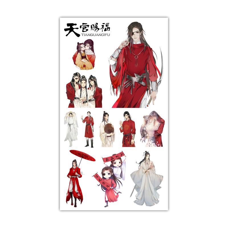 Set 5 Bảng hình xăm Ma Đạo Tổ Sư Sticker Tattoo