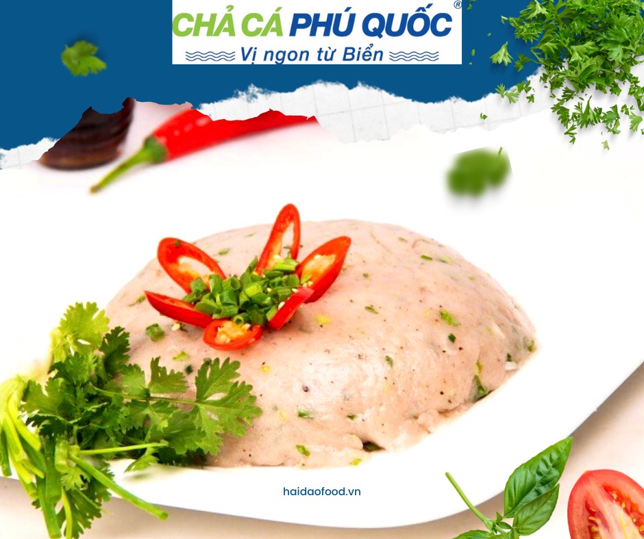 Chả Cá Thu Phú Quốc Nguyên Chất HẢI ĐẢO FOOD Hấp 450 g / TÚI