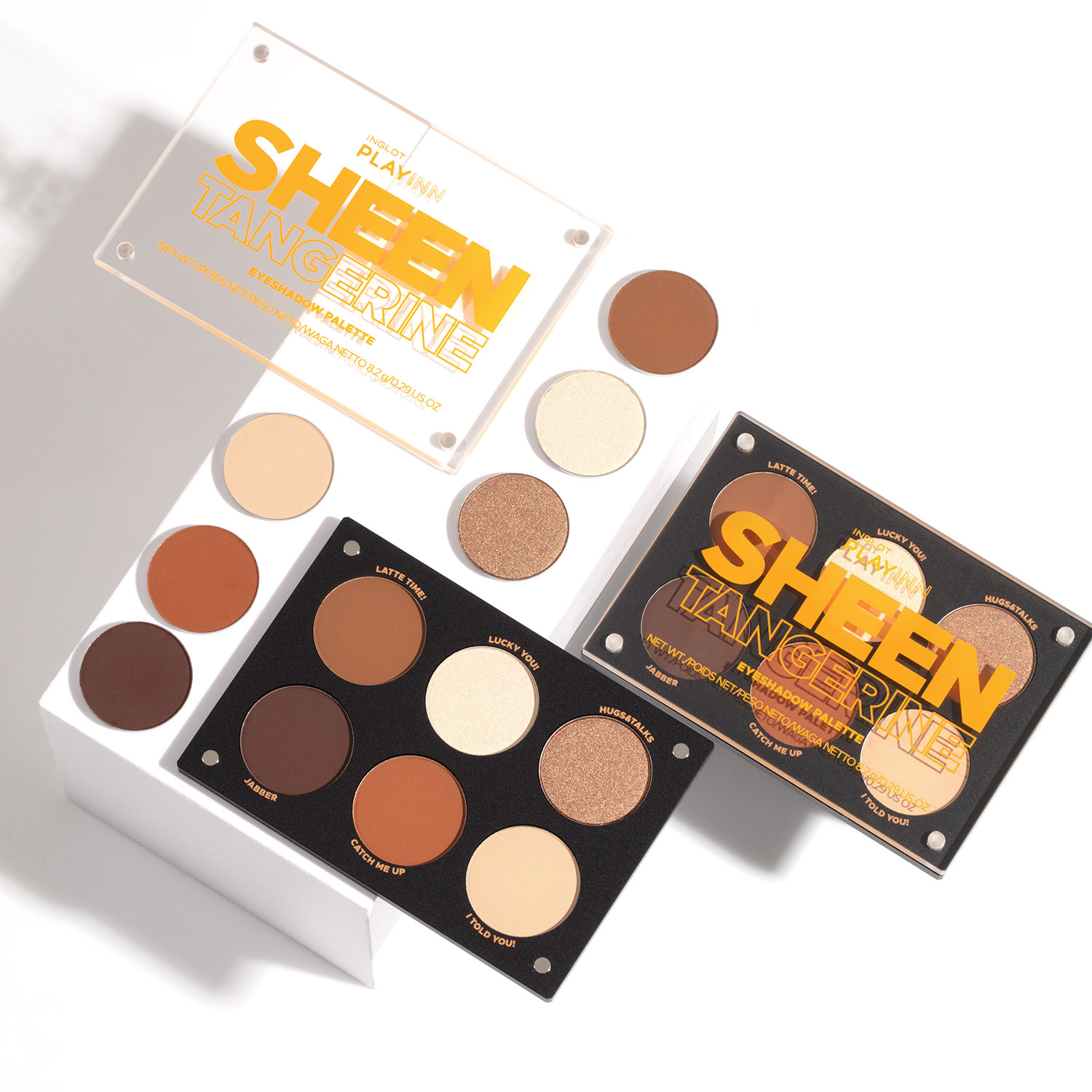 Bộ trang điểm má hồng, bắt sáng, tạo khối 3in1 Face Palette + Bảng phấn mắt 6 ô lâu trôi PlayInn Palette Inglot