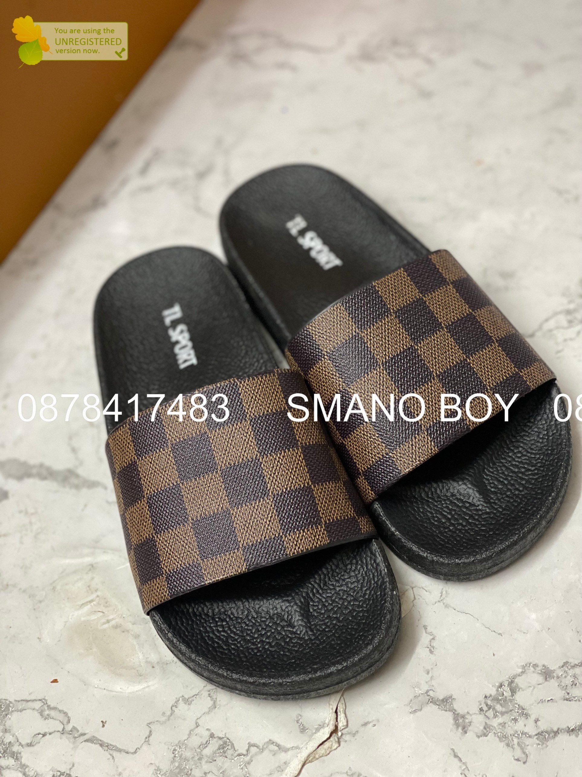 DÉP QUAI NGANG NỮ CARO NÂU SMANO HOẢ TỐC