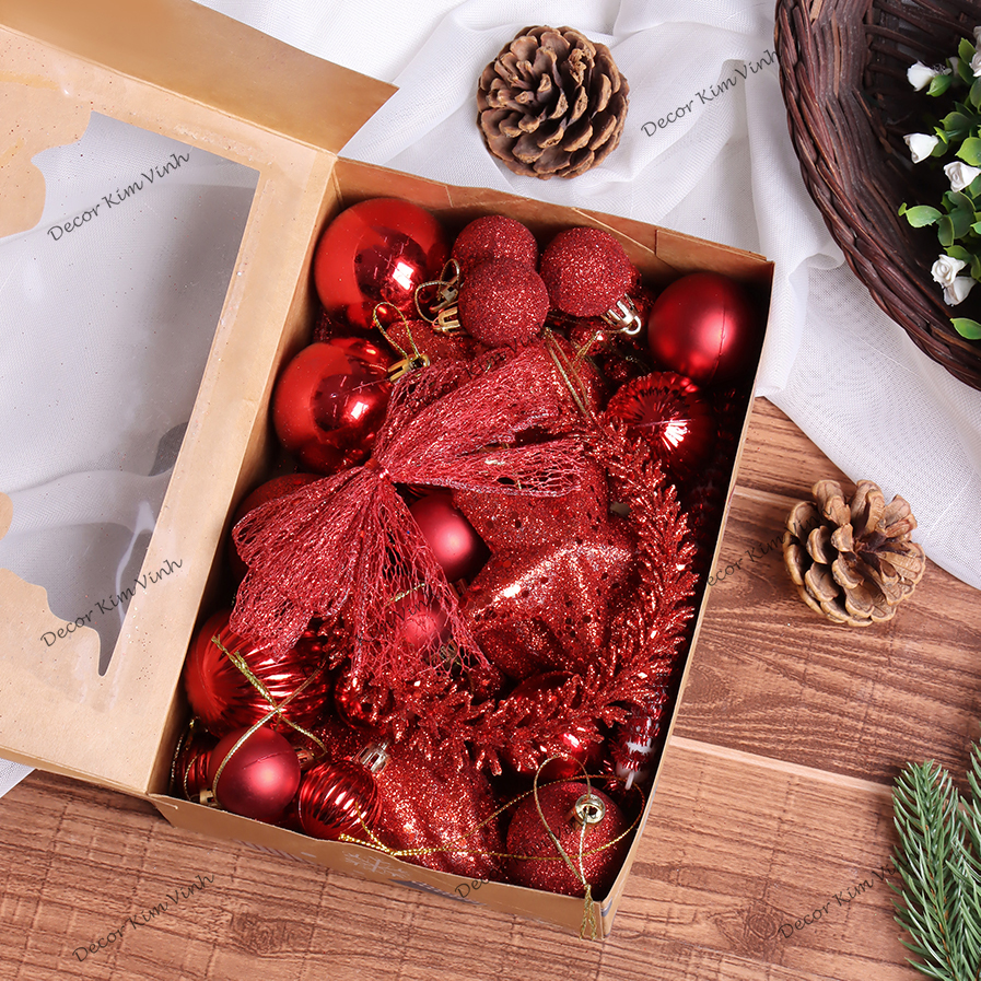 Set 30 Món Phụ Kiện Sang Trọng E74 Trang Trí Cây Thông Giáng Sinh