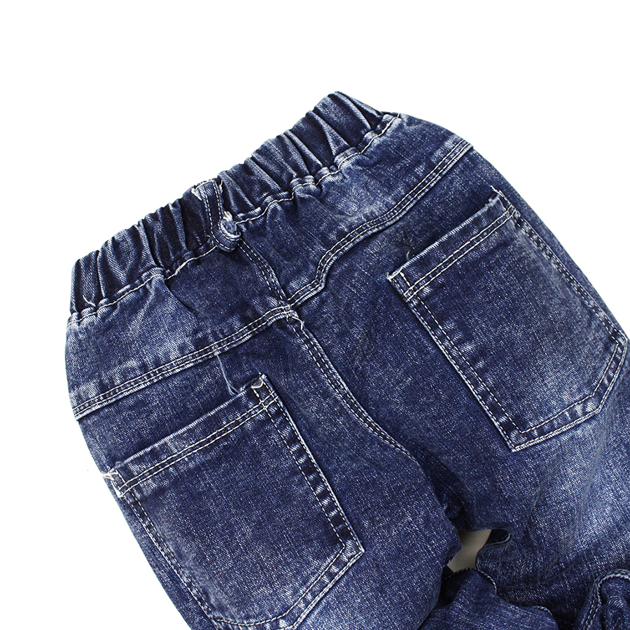 Quần jean dài thời trang in chữ cho bé trai 1-4 tuổi từ 12 đến 17 kg 05060