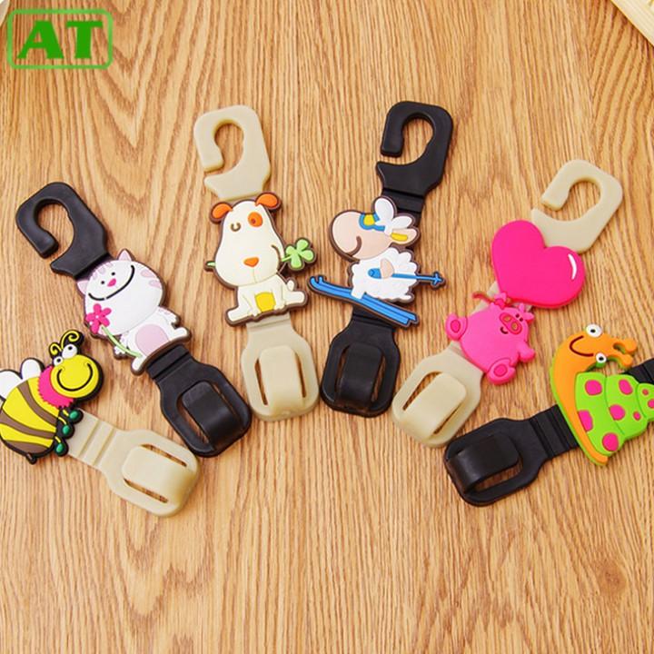 Bộ 2 Móc Treo Đồ Gắn Sau Ghế Ô Tô Xe Hơi Hình Thú Dễ Thương
