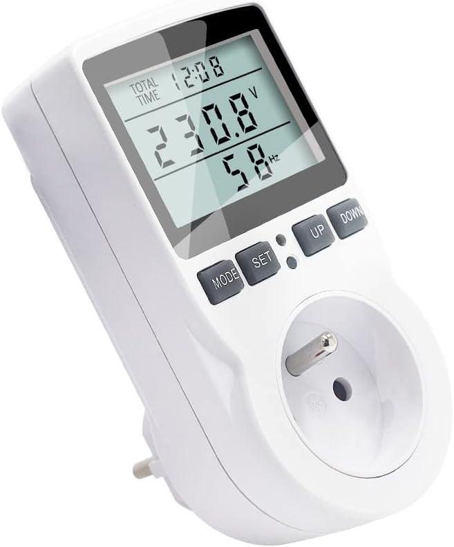Wattmeter lấy bộ đếm năng lượng, bộ đếm tiêu thụ năng lượng với 11 chế độ giám sát và màn hình LCD, tiêu thụ điện để bảo vệ chống quá tải 3680W