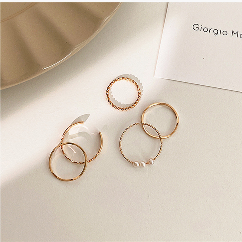 Bộ 5 Nhẫn Nữ Hợp Kim Phong Cách/B&m Elegant/NNHK3002