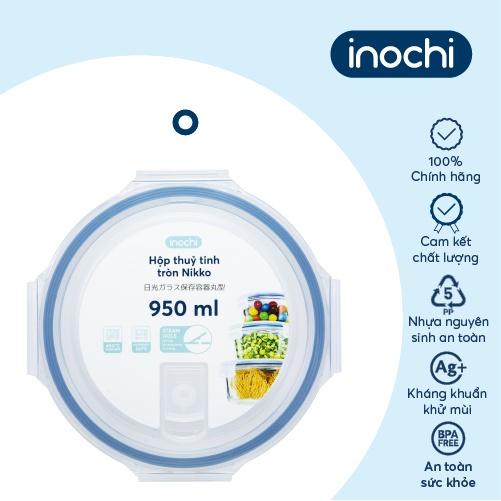 Hộp thuỷ tinh tròn Inochi - Nikko 950 ml