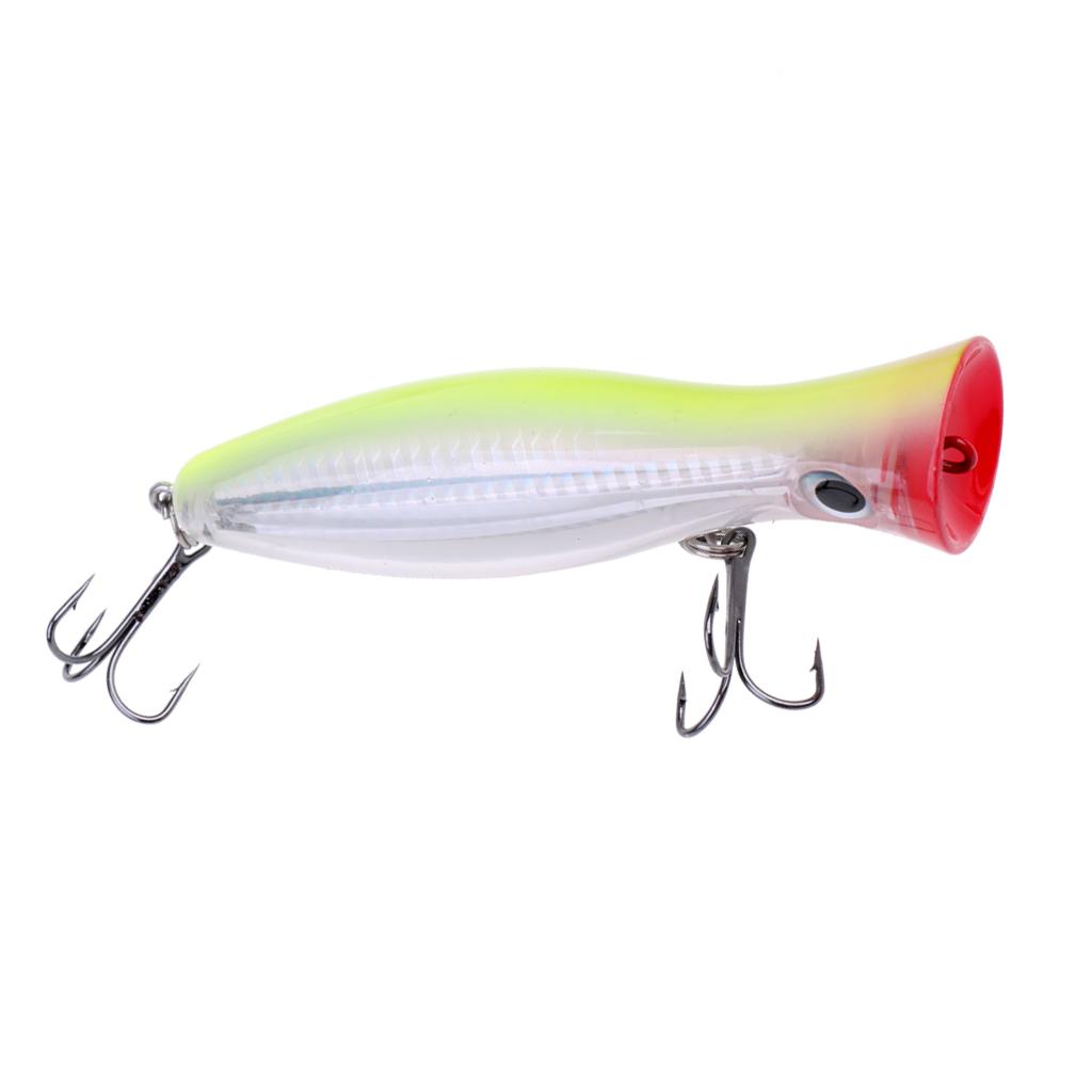 Hard Fishing Lures Big Game Popper Lure Trolling Top Water Baits Yellow