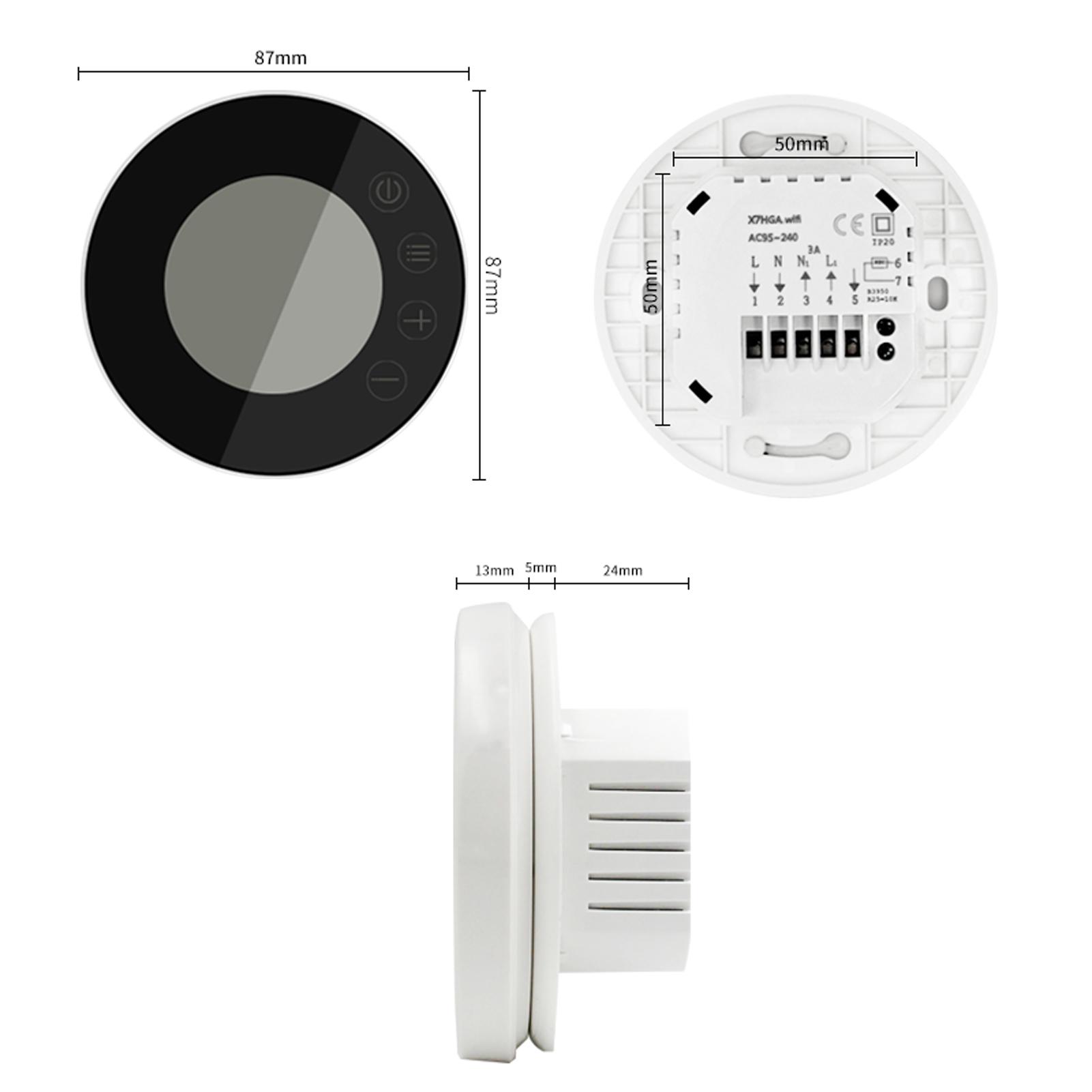 Tuya WiFi LCD Display Intelligent Thermostat Programmable Temperature Controller APP Control Compatible with Alexa Google Home Voice Control