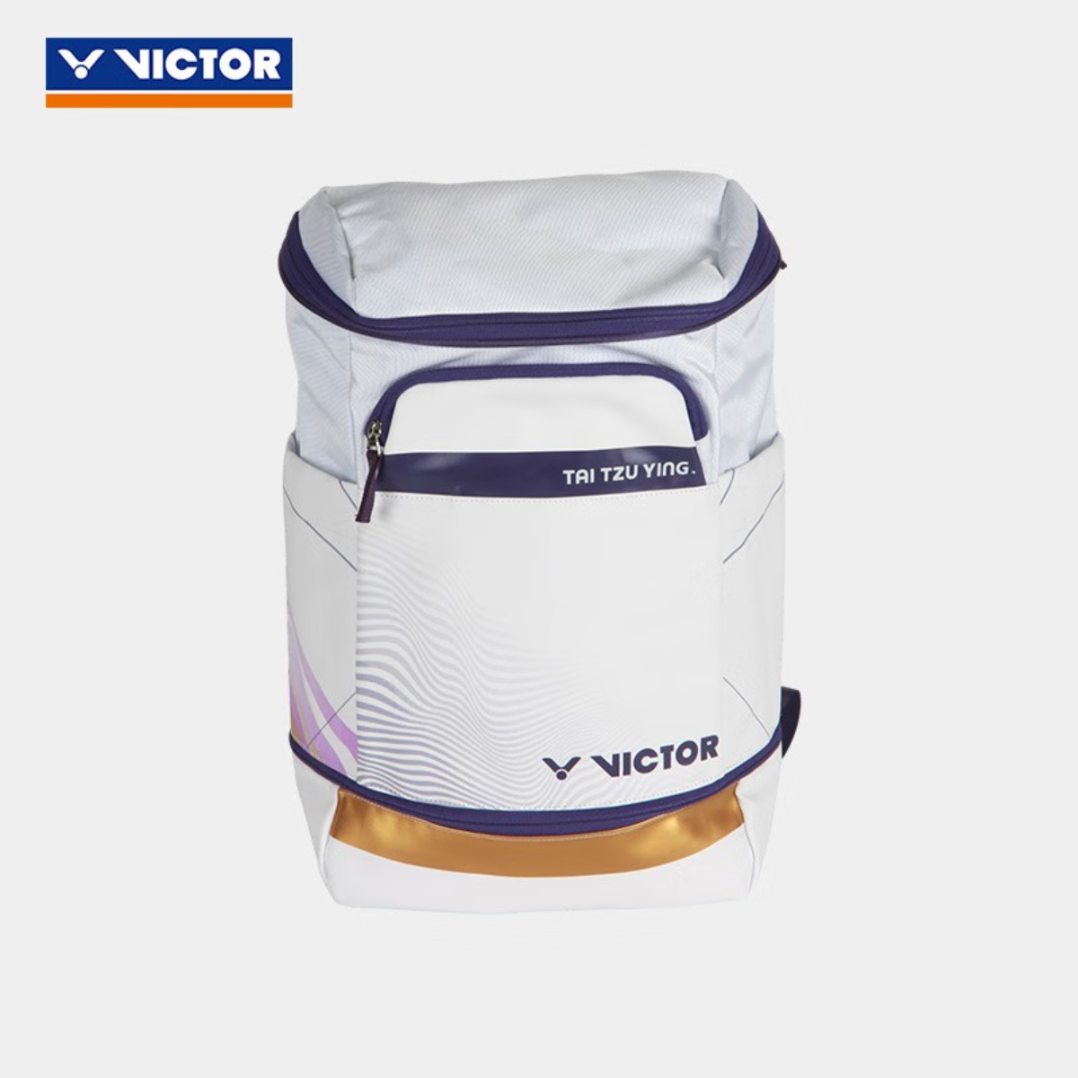 Balo đựng vợt Victor BR3025 TTY mẫu mới màu trắng tím đựng vợt đựng giày cầu lông vợt tenis