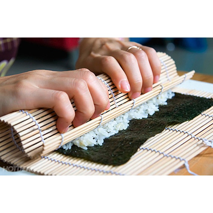 Combo 2 Mành Tre Làm Cơm Cuộn, Sushi, Kimbap + Tặng Gói Hồng Trà Sữa Maccaca