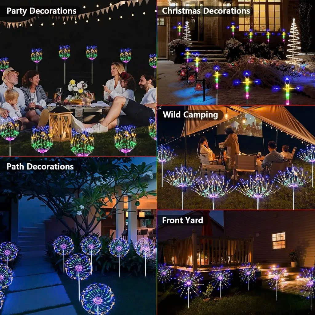 Đèn LED Hoa Năng Lượng Mặt Trời – Trang Trí Sân Vườn, Ban Công, Quán Cafe &amp; Giáng Sinh Lung Linh