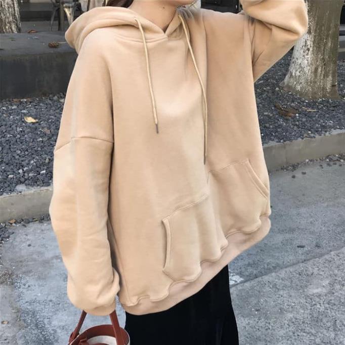 Sỉ - Áo Hoodie Trơn ̂ ́ Áo nỉ hoodie nam nữ fom rộng