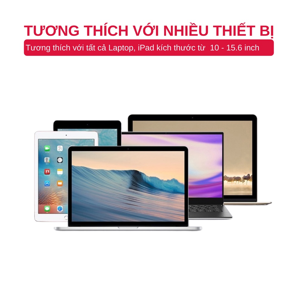 Giá Đỡ Máy Tính, Laptop, iPad, Macbook Hợp Kim Nhôm Cao Cấp. Hỗ Trợ Tản Nhiệt Chống Mỏi Cổ, Vai, Gáy.