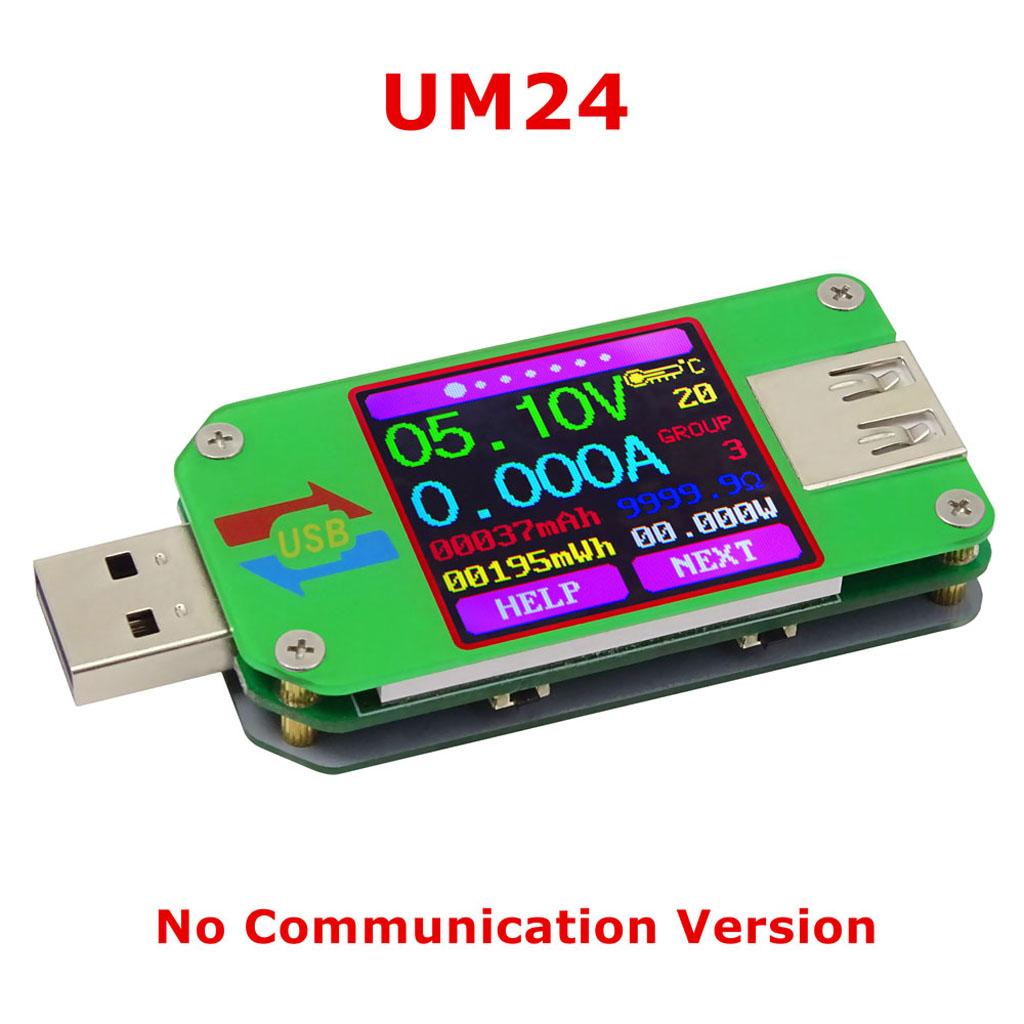 UM24 Cho ỨNG DỤNG USB 2.0 Loại C LCD Khuếch, Điện Máy Đo