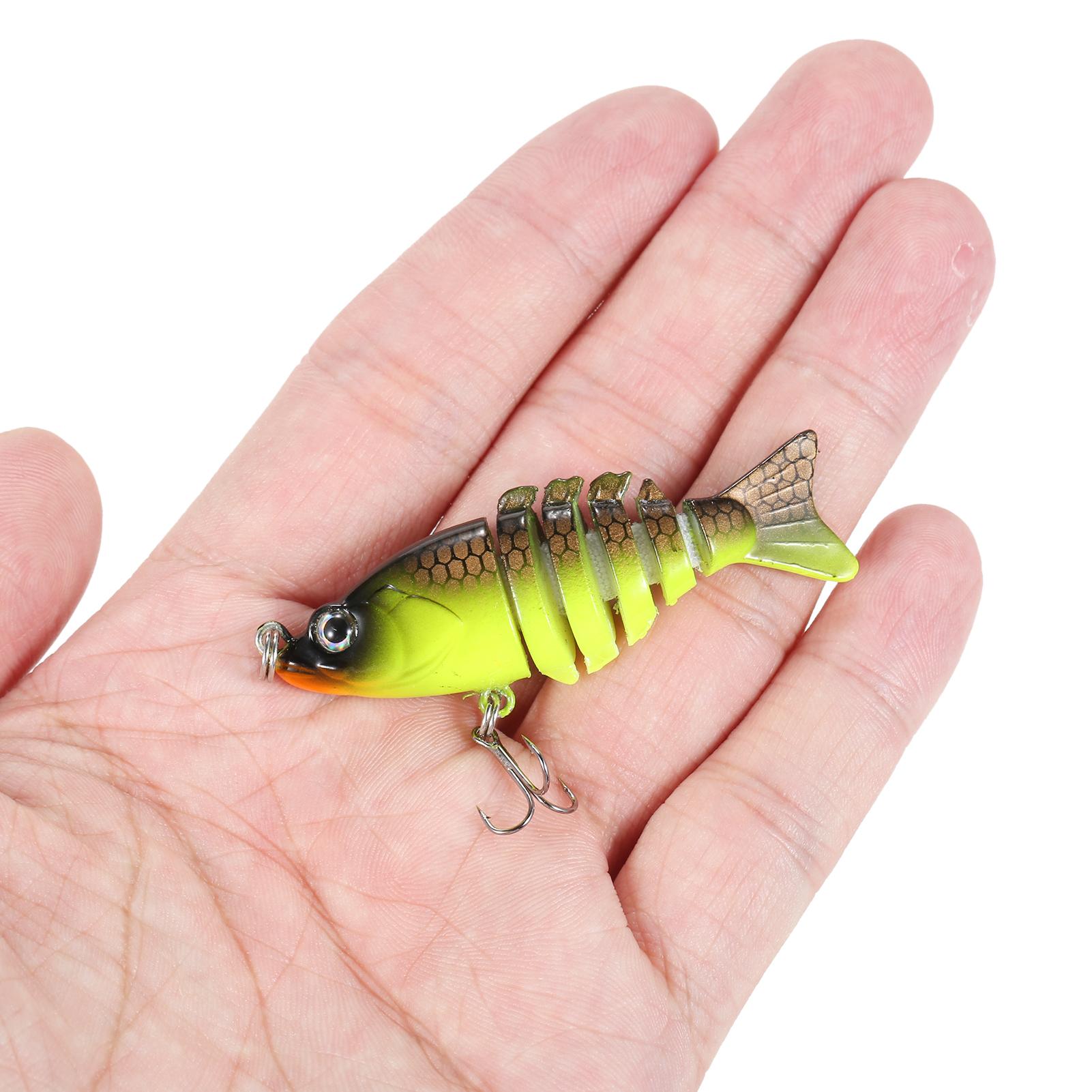 Multi Jointed Swimbait 6cm 4.7g 6 Segment Lifelike Artificial Mini Hard Swim Bait Crankbait Fishing Lure