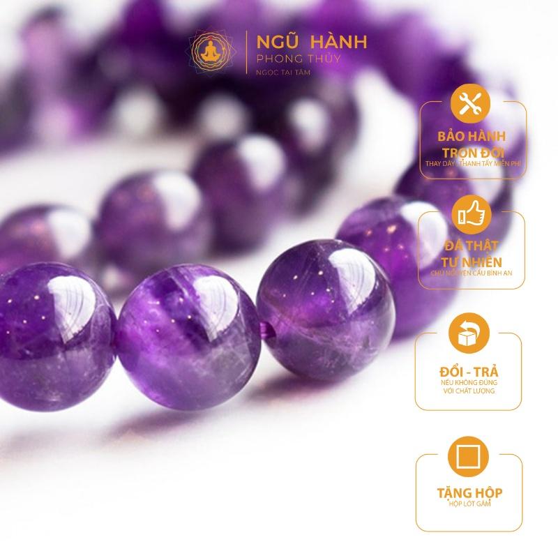 Vòng Tay Đá Thạch Anh Tím 8mm phong thủy