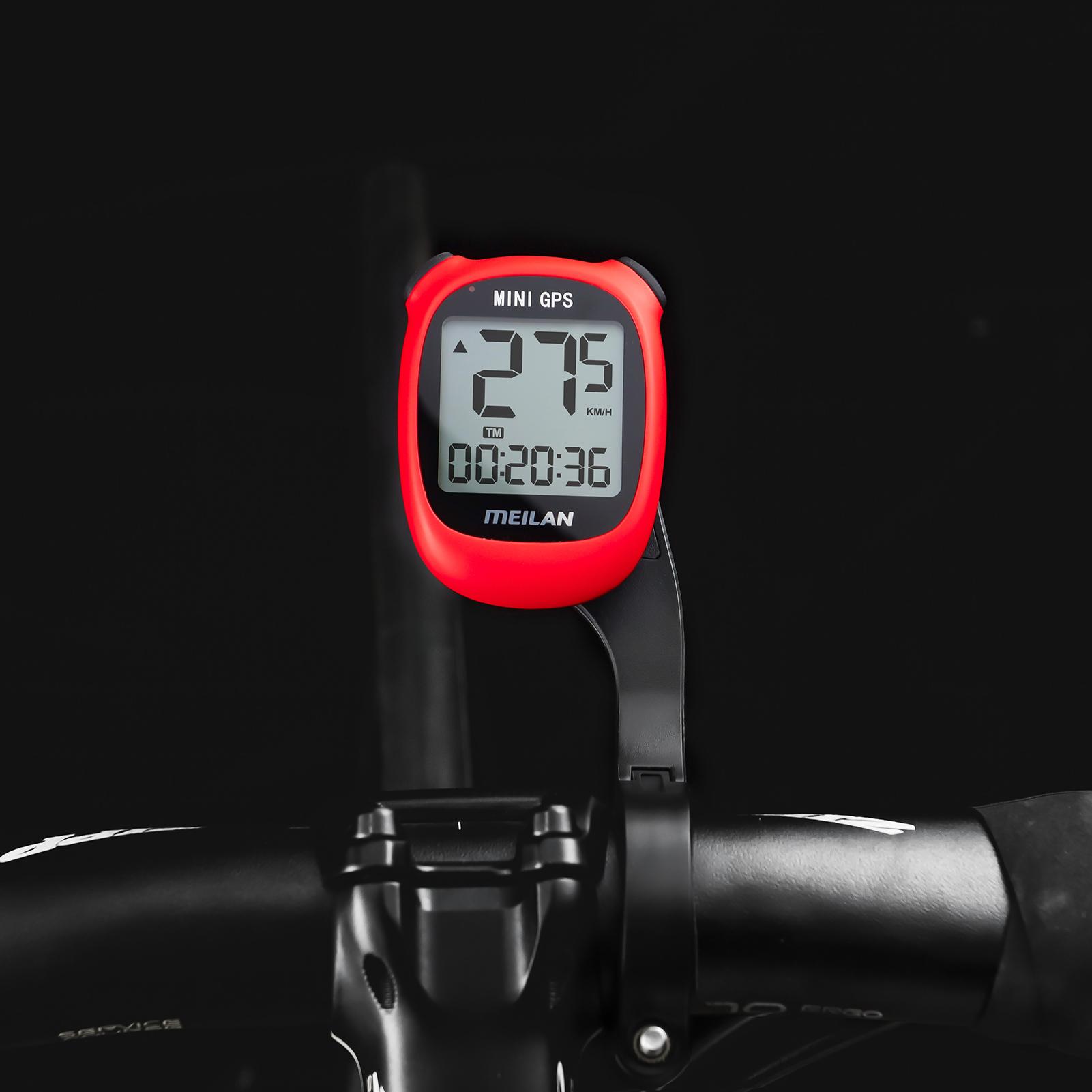 Máy tính định vị xe đạp có kích thước cầm tay hiển thị màn hình LCD chống nước IPX6